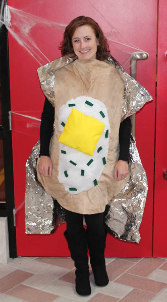 2012 -- I re-purposed Mr. Potato Head into a baked potato. I thought it was brilliant, but not everybody figured it out!